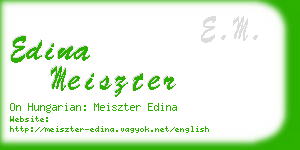 edina meiszter business card